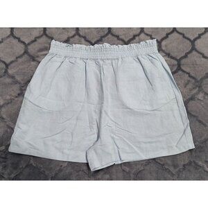 NWOT Womens BlankNYC Light Blue Elastic Waist Shorts L